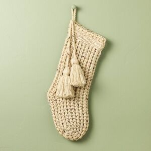 Confetti Fleck Waffle-Knit Christmas Stocking Oatmeal- Hearth & Hand w/ Magnolia